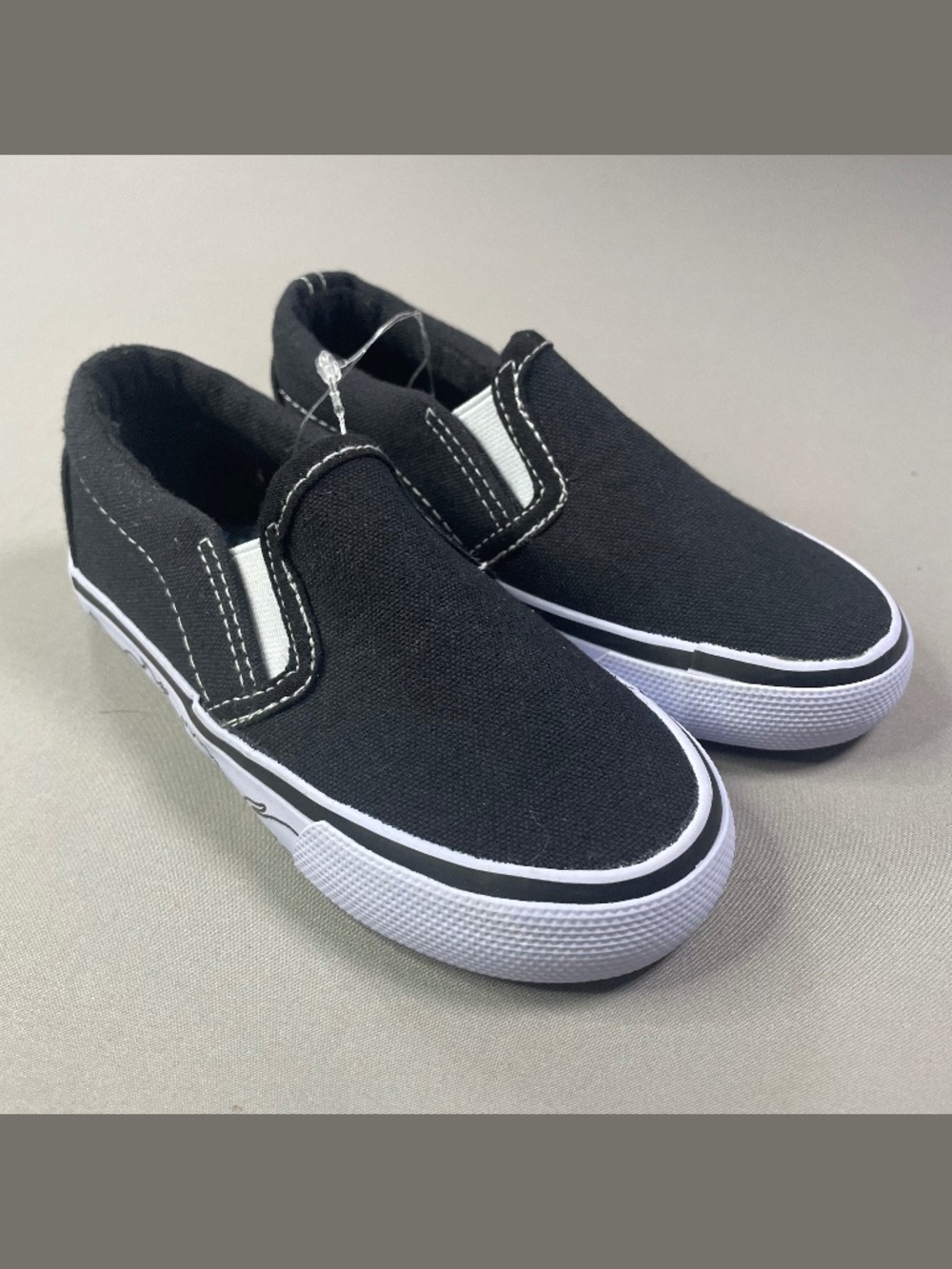 NEW Tommy Bahama Shoes Boys 9T toddler black canvas Dino slip on beach casual